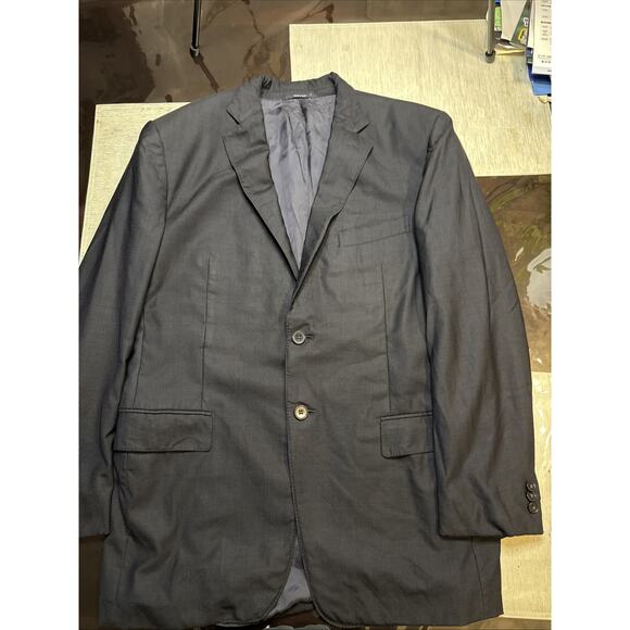 Ermenegildo Zegna Other - Ermenegildo Zegna 44R Blazer Sport Coat Black Pinstripe Wool Men 2 Button Italy